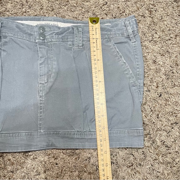 Abercrombie and Fitch Y2K Vintage Micro Mini Utility Bubble‎ Skirt Size 8 Gray - Picture 7 of 7
